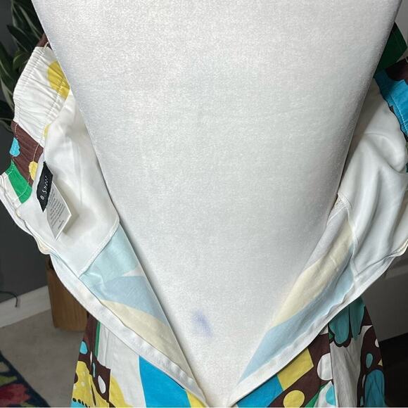 B. Smart Women Colorful Retro Mod Floral Strapless Cotton Fit Flare Dress size 6 - Picture 6 of 8